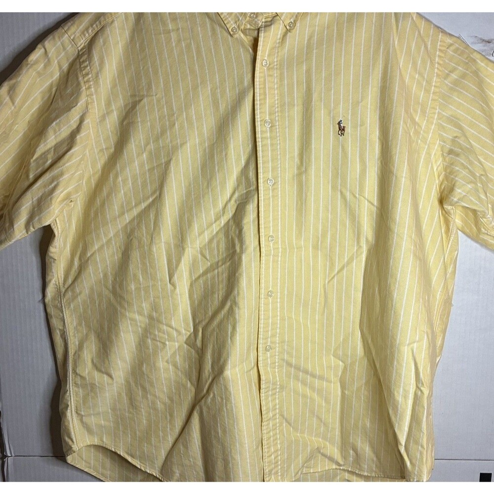 VINTAGE Ralph Lauren Button Up Short Sleeve Oxford Shirt size 2XL